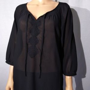 Old Navy:  Semi-Sheer Boho Top  M (M)